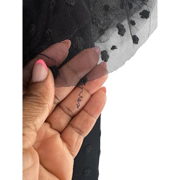 Tuckernuck Black Onyx Wedding Guest Tulle Giselle Formal Maxi Gown Dress Medium - Picture 4 of 15